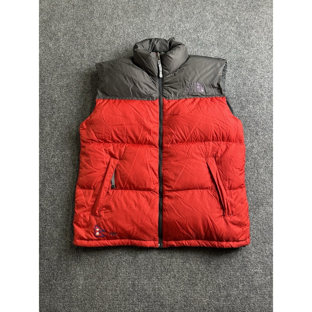 Mens The North Face 700 Nepal Everest 8850m Down Puffer Vest Red Black, Size L